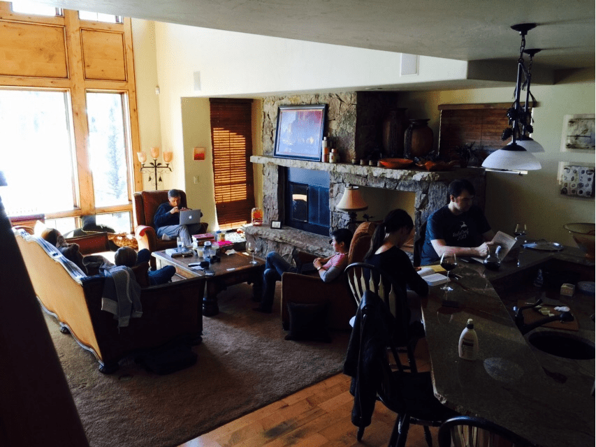 Mattermark team hanging out in Keystone