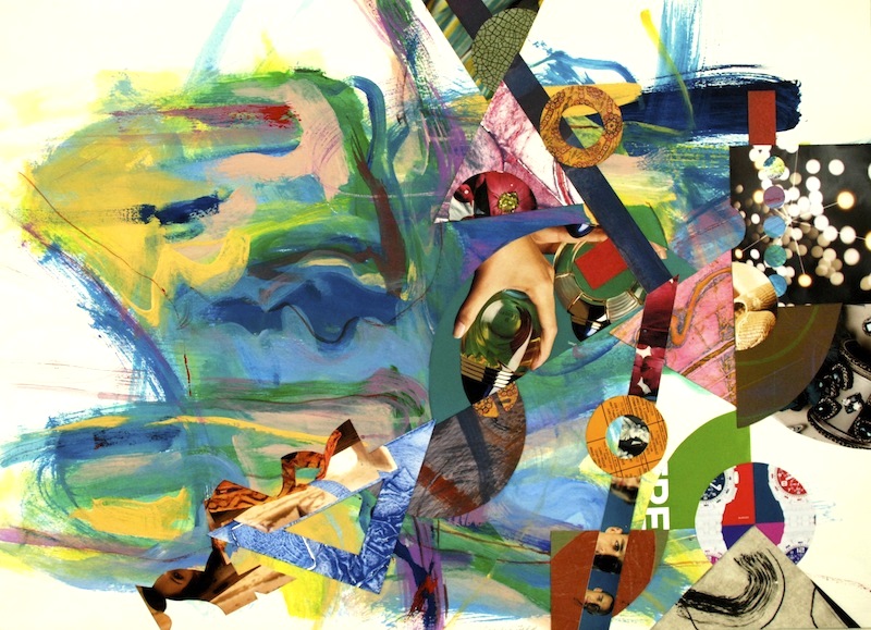 #1259 Springtime Suite 1, acrylic painting on paper with collage, 22x30_, 2012 copy sm