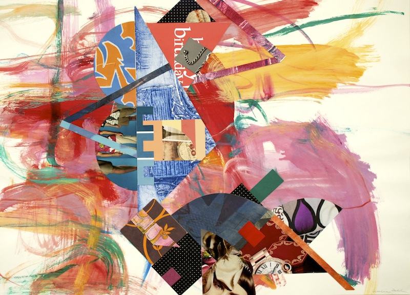 #1260 Springtime Suite 2, acrylic painting on paper with collage, 22x30_, 2012