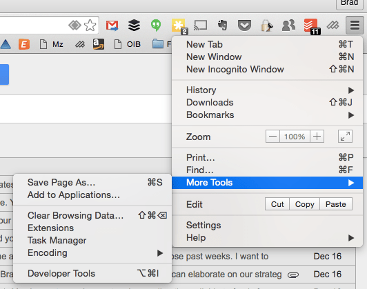 Clear Google Browser Cache
